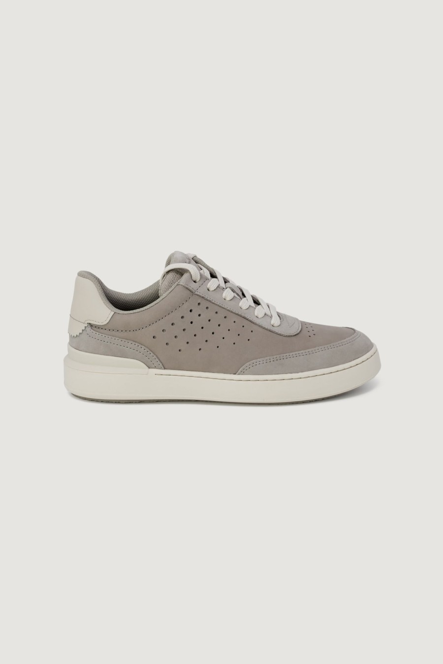 Uomo Clarks | Sneakers Clarks Courtliterun Nubuk Grigio