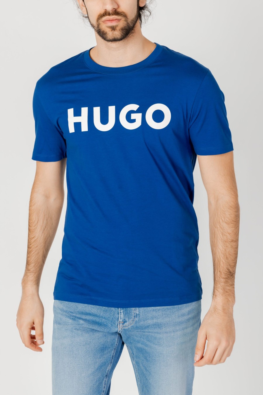 Uomo Hugo | T-Shirt Hugo Dulivio 10229761 01 Blu