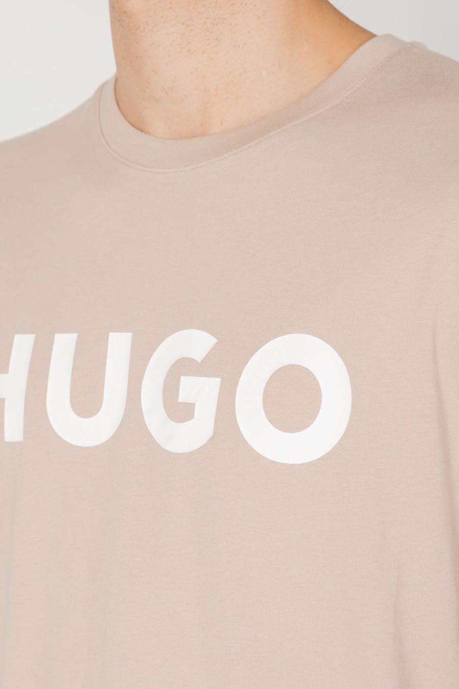 Uomo Hugo | T-Shirt Hugo Dulivio 10229761 01 Beige