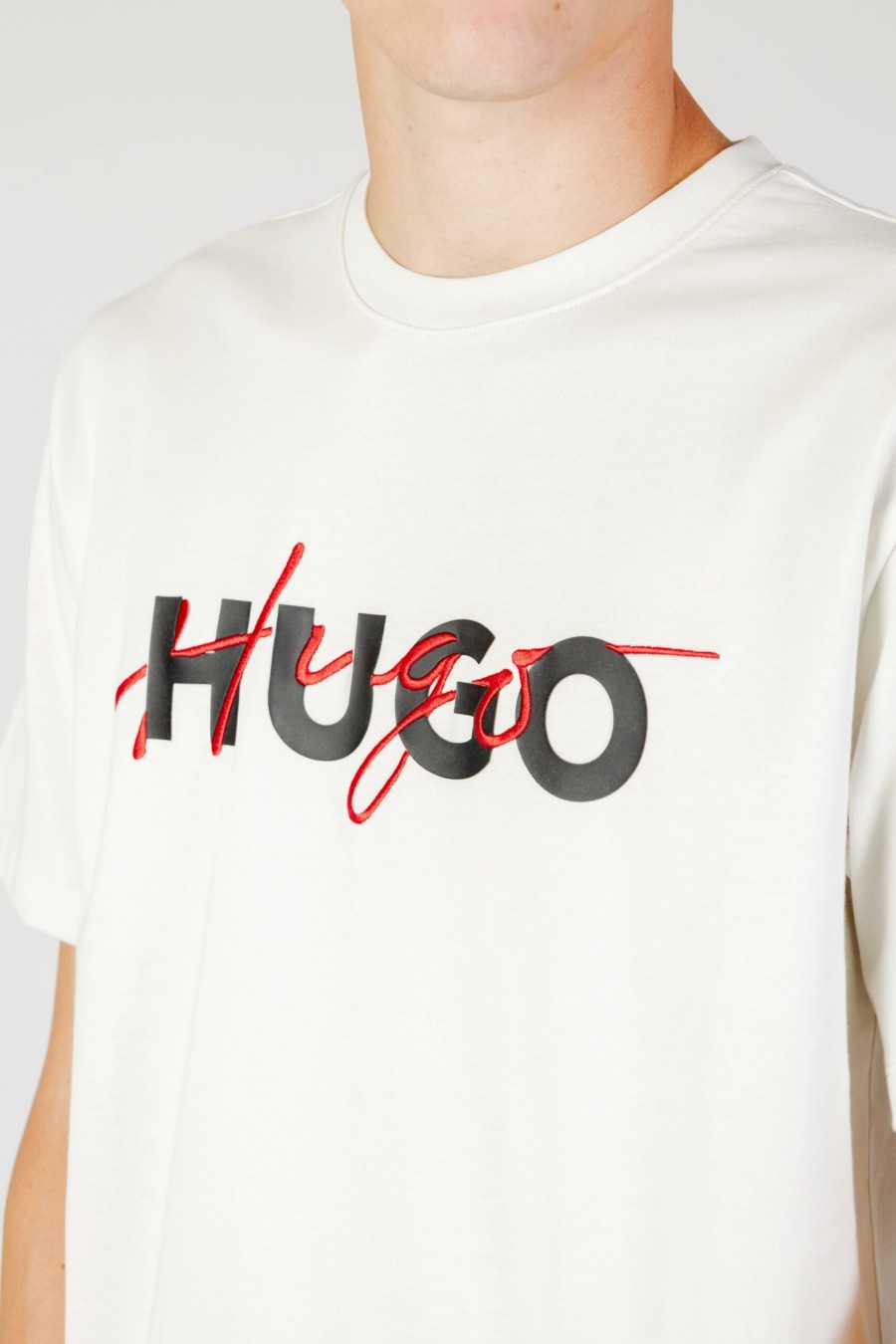 Uomo Hugo | T-Shirt Hugo Dakaishi Panna