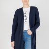 Donna Street One | Cardigan Street One Knit Look Long Jacket W.Slits Blu