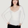 Donna Guess | Maglia Guess Ls Lena Bianco