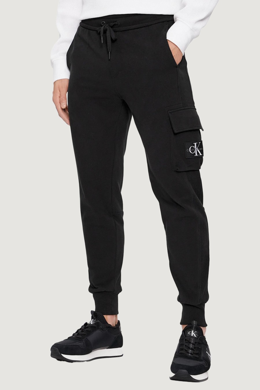 Uomo Calvin Klein | Pantaloni Sportivi Calvin Klein Badge Nero