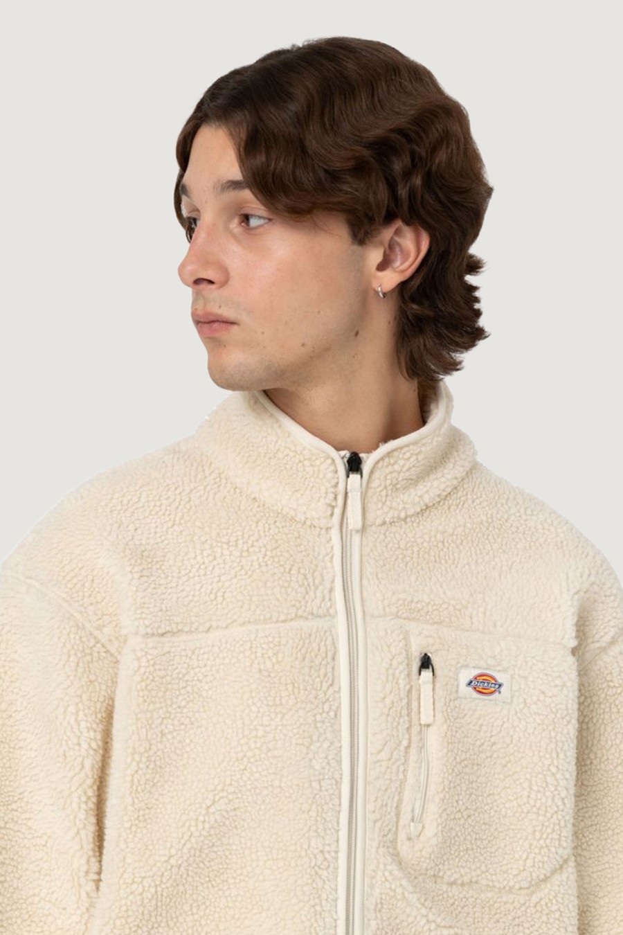 Uomo Dickies | Giacchetto Dickies Mount Hope Fleece Panna