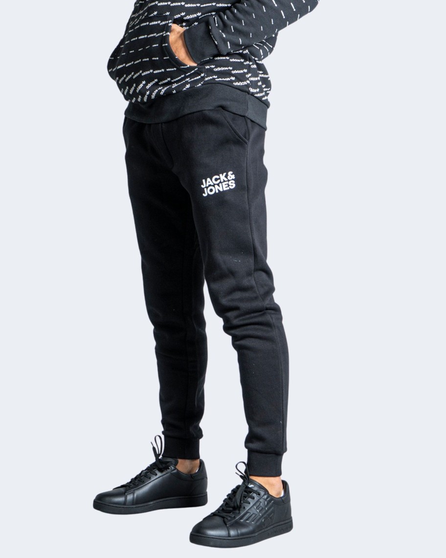 Uomo Jack Jones | Pantaloni Sportivi Jack Jones Jjigordon Jjnewsoft Gms Noos Nero