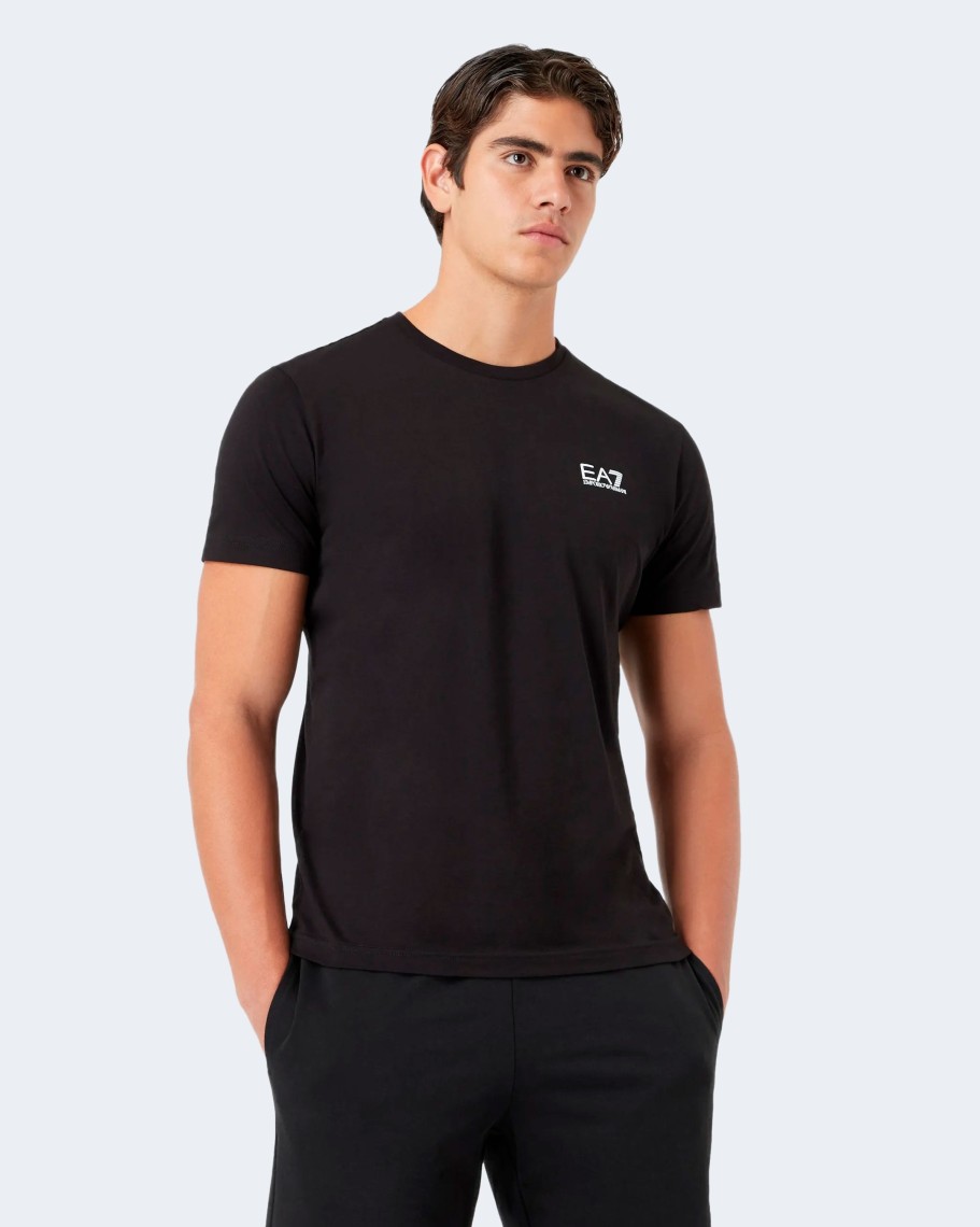 Uomo EA7 | T-Shirt Ea7 Black Silver