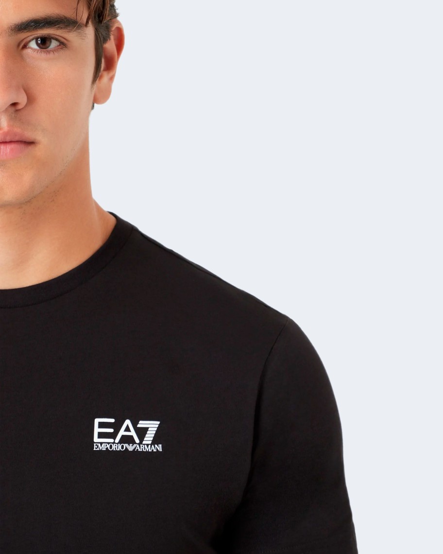 Uomo EA7 | T-Shirt Ea7 Black Silver