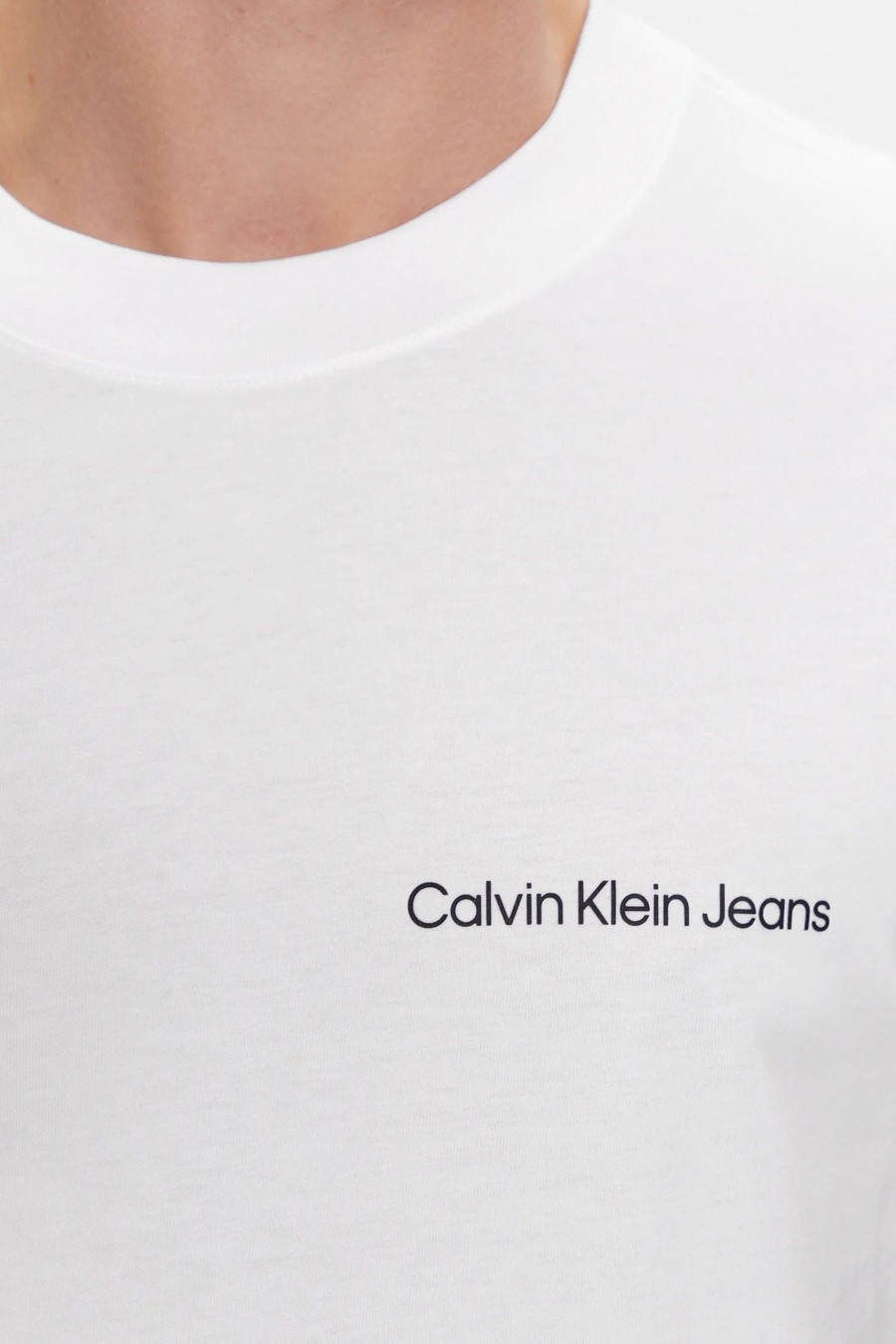 Uomo Calvin Klein | T-Shirt Calvin Klein Institutional Bianco