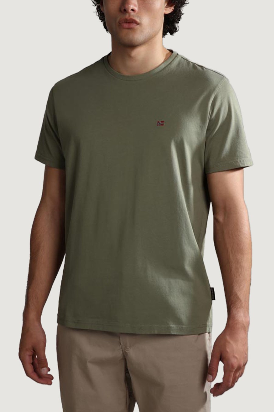 Uomo Napapijri | T-Shirt Napapijri Salis Ss Sum Verde Oliva