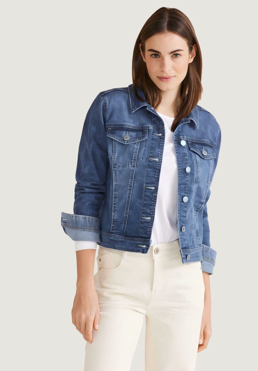 Donna Street One | Giacchetto Street One Qr Denimjacket,Indigo Denim