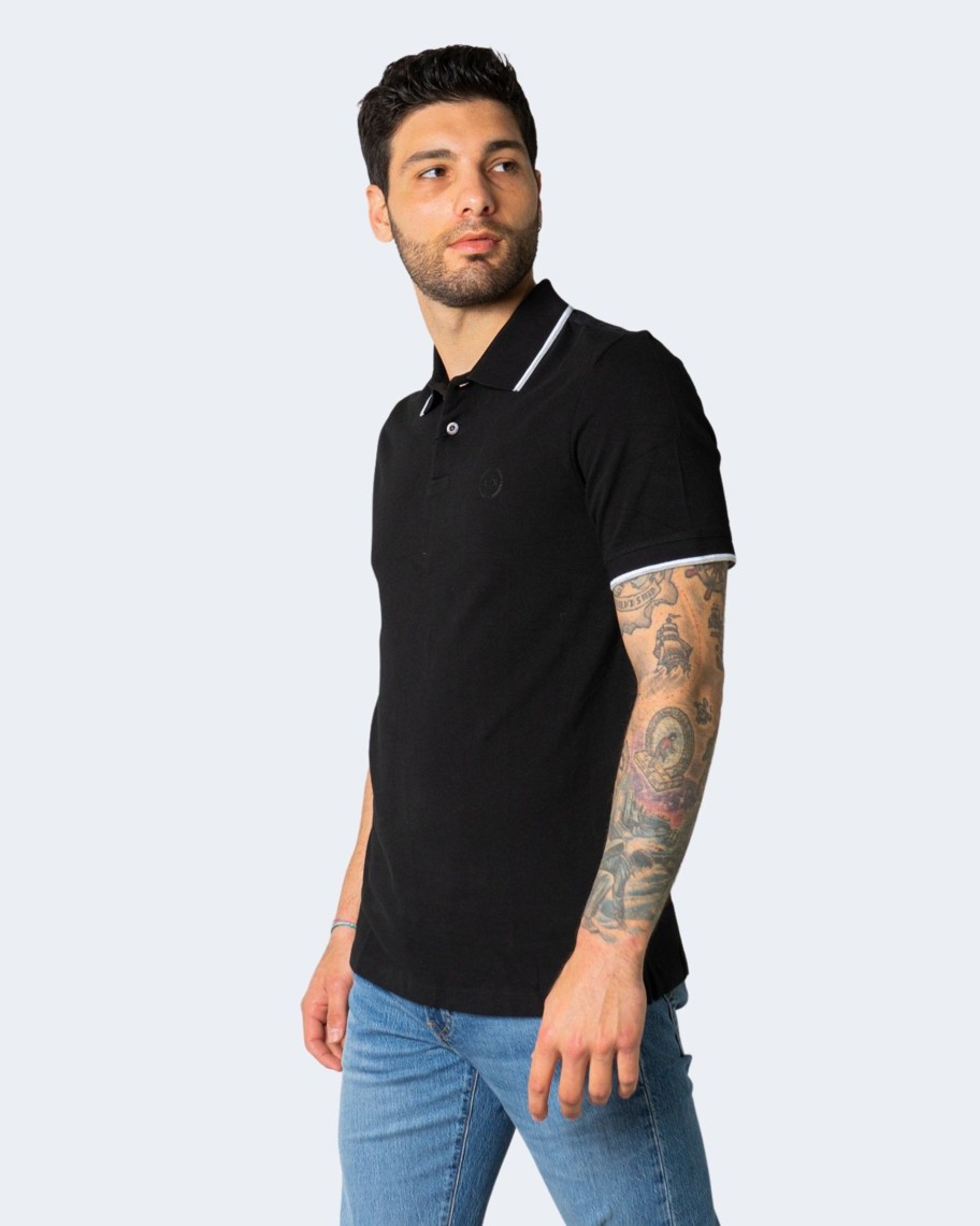 Uomo Armani Exchange | Polo Manica Corta Armani Exchange Nero