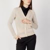 Donna Vila Clothes | Cardigan Vila Clothes Vianta Rev Frill Glitter Knit Cardigan Oro