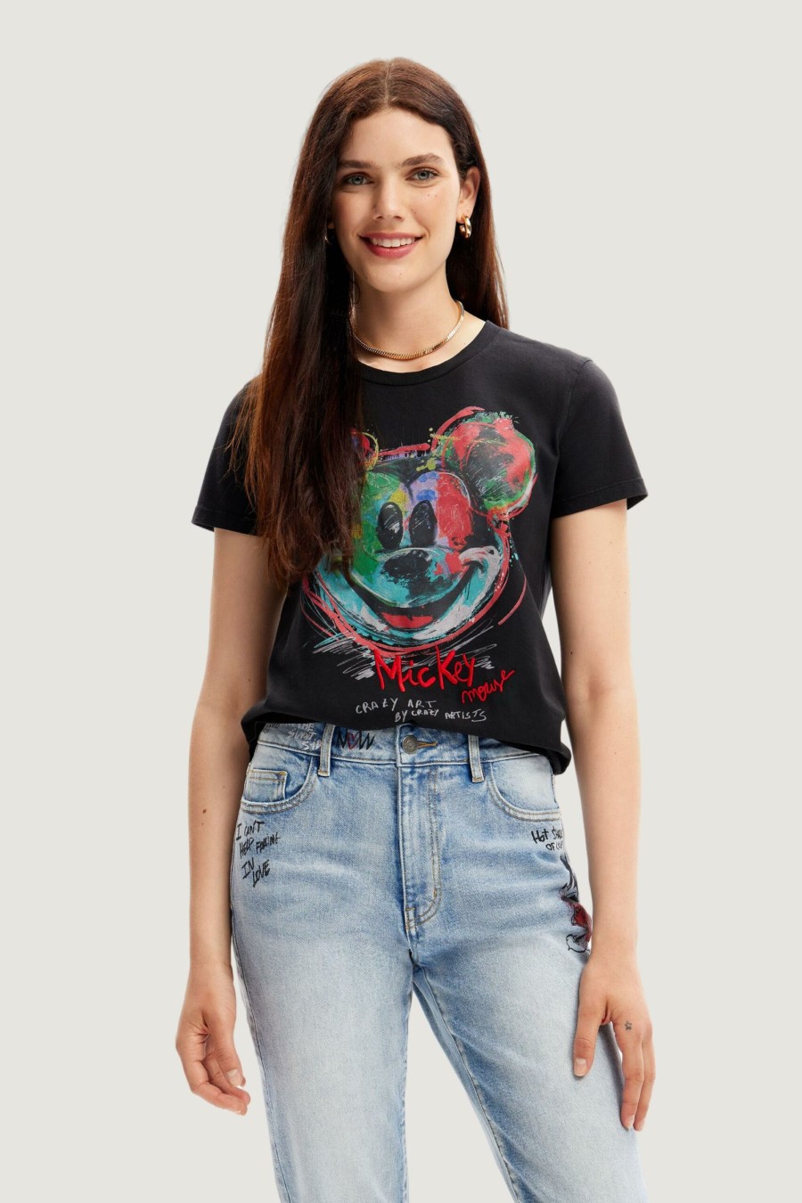 Donna Desigual | T-Shirt Desigual Mickey Arty Nero