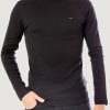 Uomo Tommy Hilfiger | T-Shirt Manica Lunga Tommy Hilfiger Original Rib Longsleeve Tee Nero