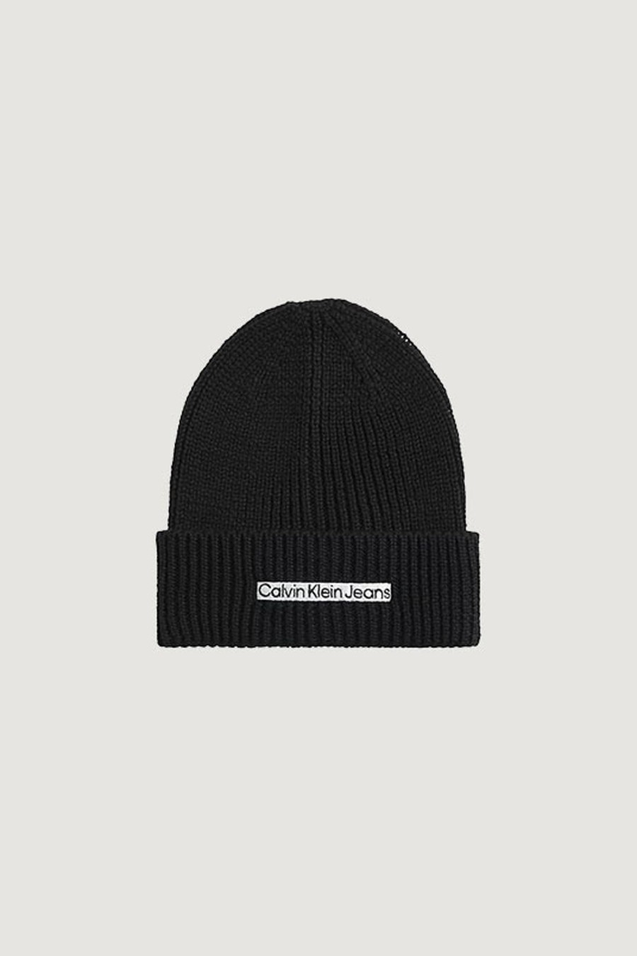 Uomo Calvin Klein | Berretto Calvin Klein Institutional Patch Beanie Nero