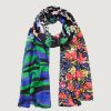 Donna Desigual | Pashmina Desigual High Flowers Blu