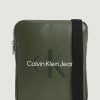 Uomo Calvin Klein | Borsa Calvin Klein Monogram Soft Reporter18 Verde Oliva