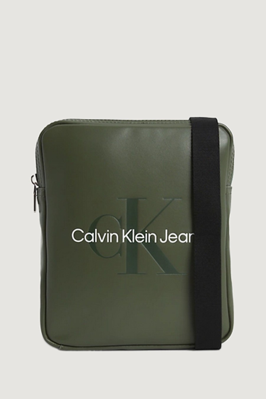 Uomo Calvin Klein | Borsa Calvin Klein Monogram Soft Reporter18 Verde Oliva