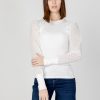 Donna Only | T-Shirt Manica Lunga Only Onlnew Jania Life L/S Puff Cc Jrs Bianco