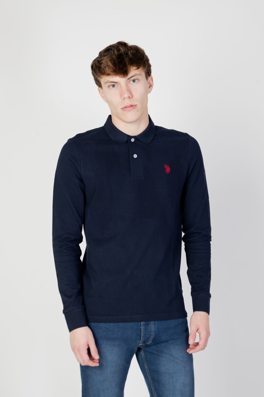 Uomo U.S. Polo Assn. | Polo Manica Lunga U.S. Polo Assn. Must Ehpd Blu