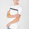 Uomo Calvin Klein | T-Shirt Calvin Klein Logo Tape Tee Bianco