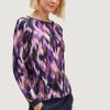 Donna Street One | Bluse Manica Lunga Street One Printed Mat-Mix W.Rib Viola