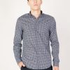 Uomo Armani Exchange | Camicia Manica Lunga Armani Exchange Blu