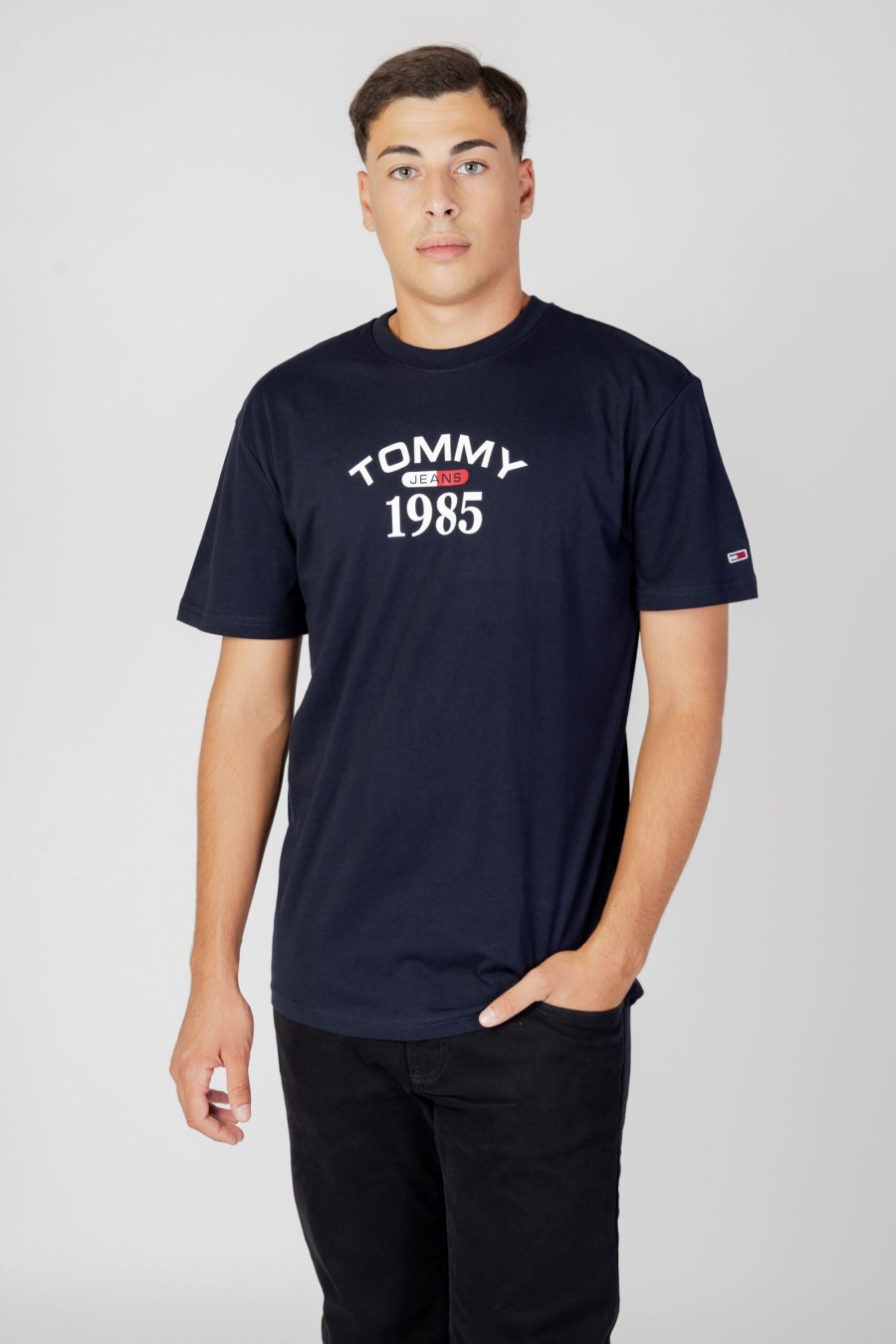 Uomo Tommy Hilfiger | T-Shirt Tommy Hilfiger Tjm Clsc 1985 Rwb Cu Blu