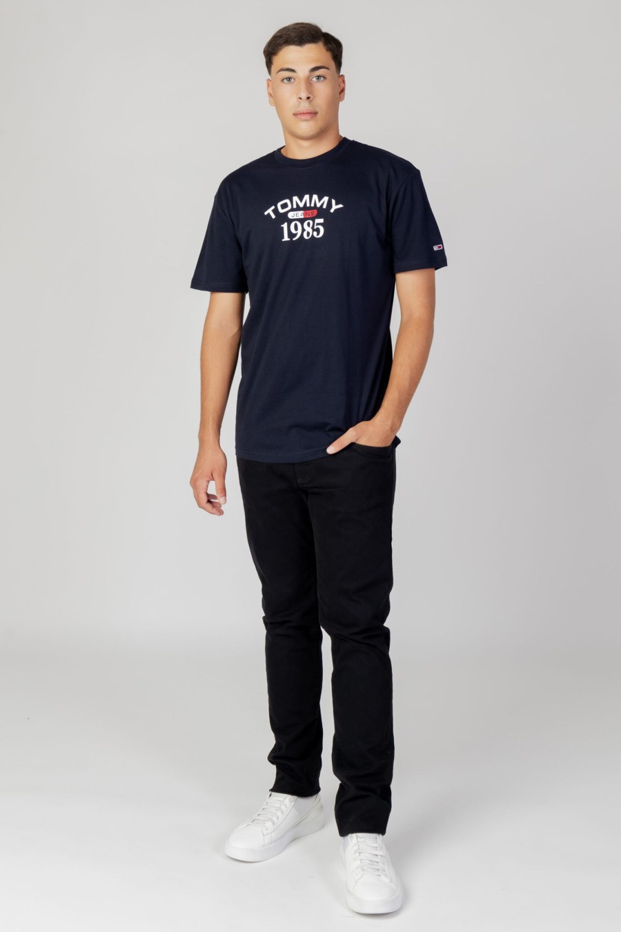 Uomo Tommy Hilfiger | T-Shirt Tommy Hilfiger Tjm Clsc 1985 Rwb Cu Blu