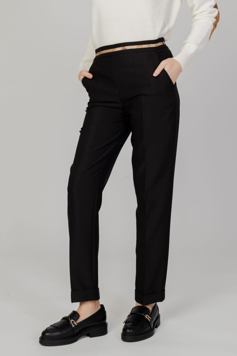 Donna Alviero Martini Prima Classe | Pantaloni A Sigaretta Alviero Martini Prima Classe - Nero