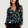 Donna Desigual | Bluse Manica Lunga Desigual Hamburgo Blu