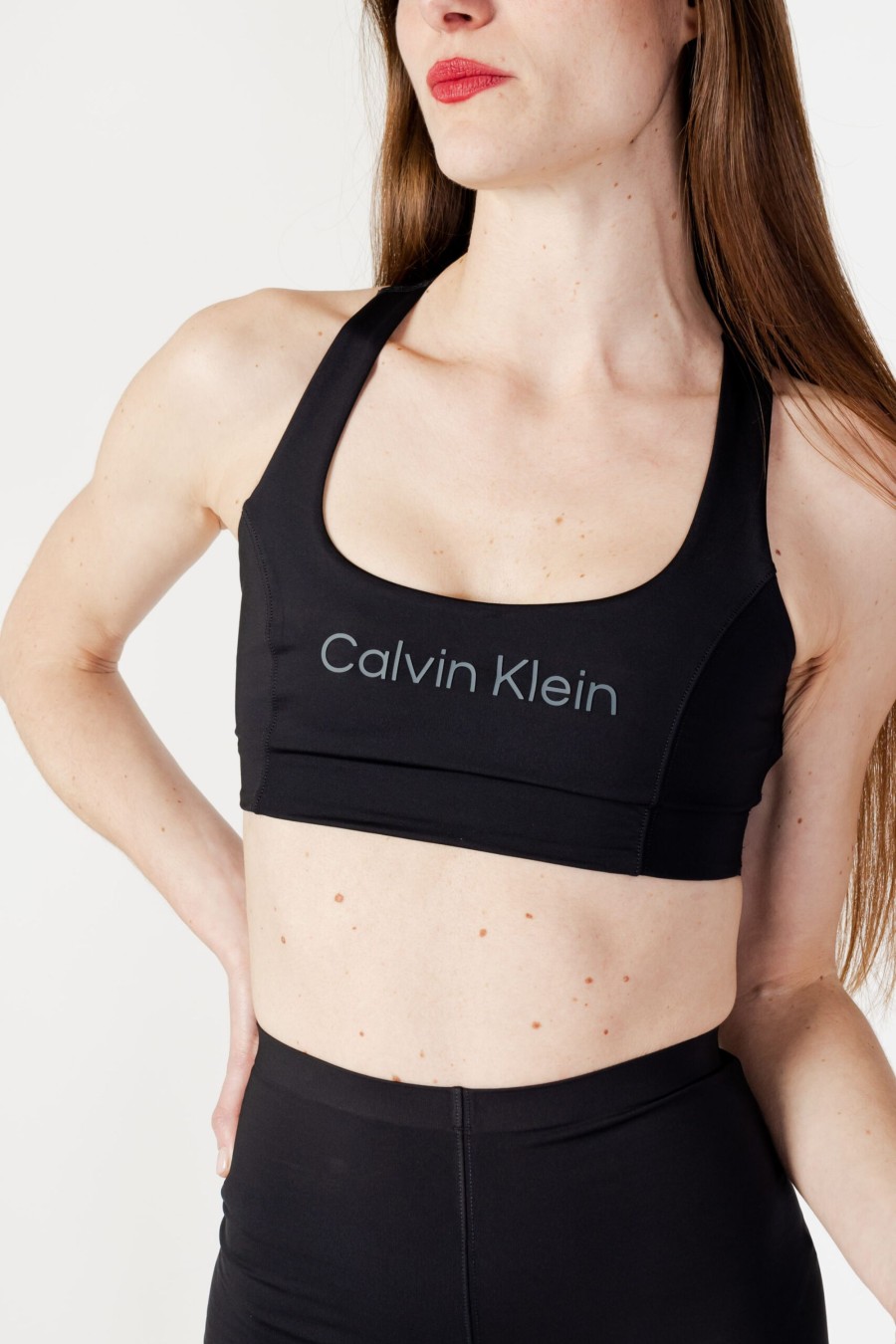 Donna Calvin Klein Sport | Top Calvin Klein Sport Medium Support Nero