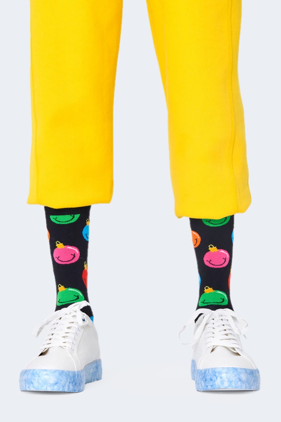 Donna Happy Socks | Calzini Happy Socks Jingle Smiley Sock Nero