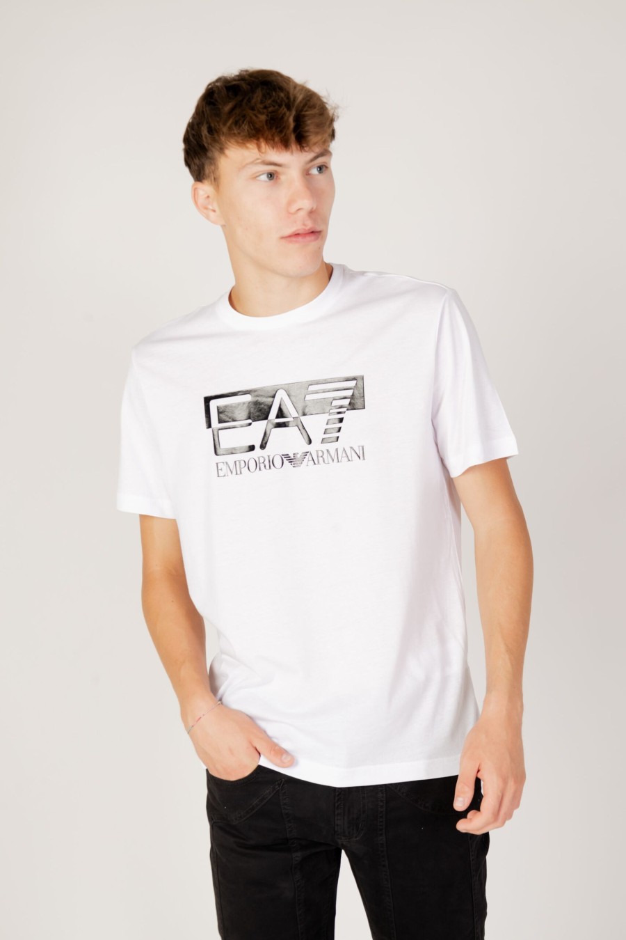 Uomo EA7 | T-Shirt Ea7 Bianco