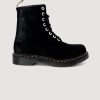 Donna Dr. Martens | Anfibi Dr. Martens Vegan 1460 Crushed Velvet Nero