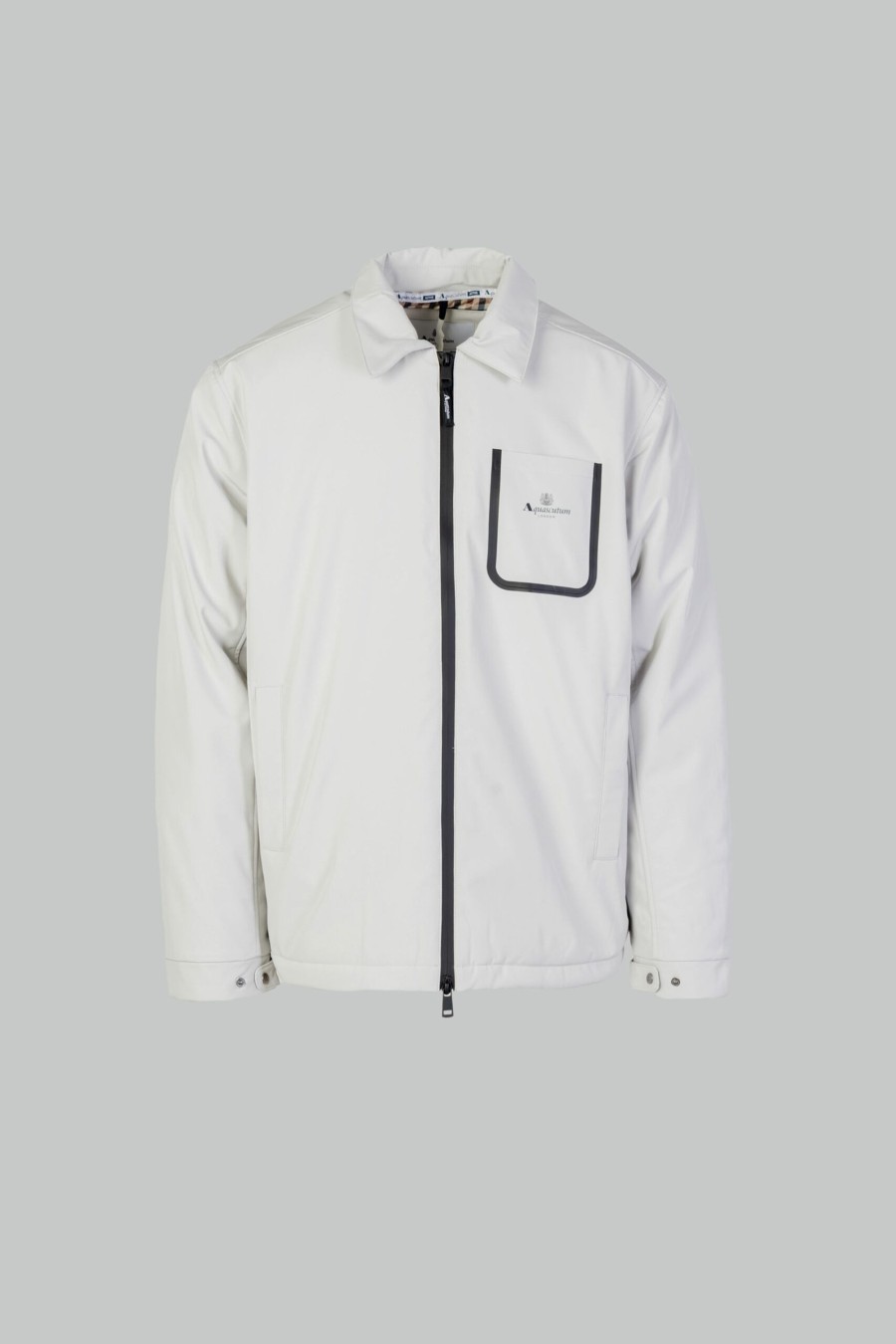 Uomo Aquascutum | Giacchetto Aquascutum Active Coach Jacket Grigio Chiaro