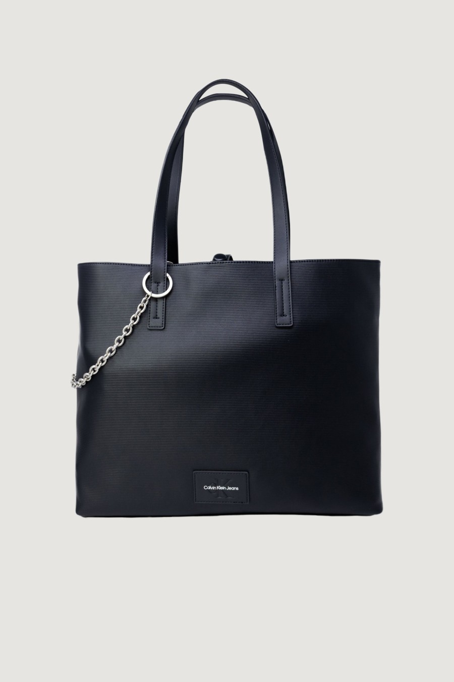 Donna Calvin Klein | Borsa Calvin Klein Sculpted Slim Square Tote Chain Nero