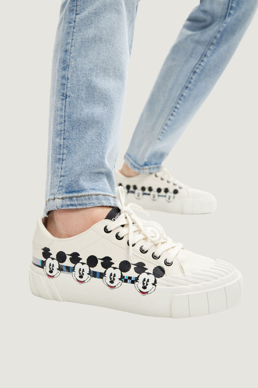 Donna Desigual | Sneakers Desigual Street Mickey 1 Bianco