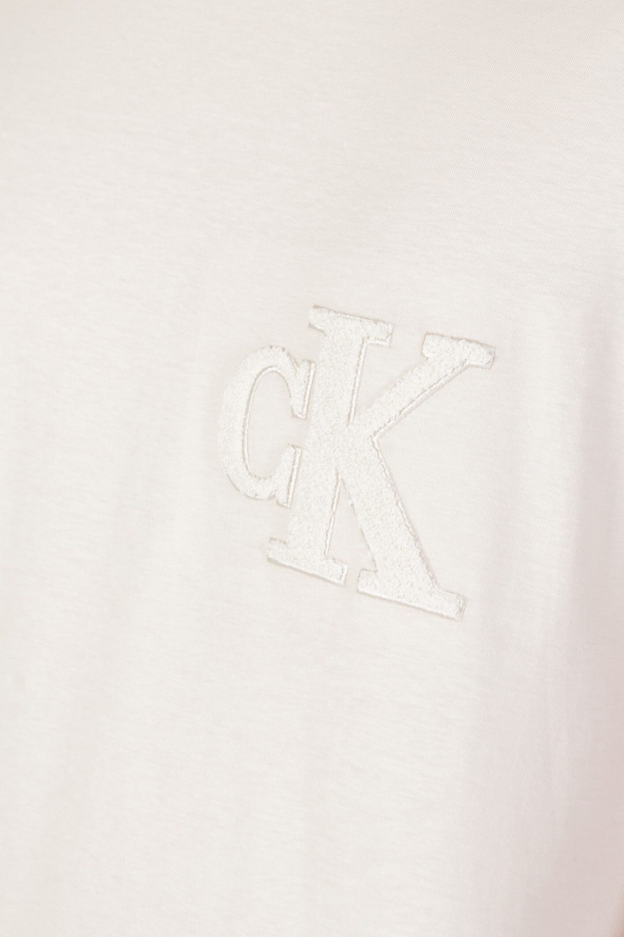 Uomo Calvin Klein | T-Shirt Calvin Klein Ck Chenille Tee Beige