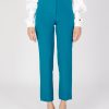 Donna Silence | Pantaloni A Sigaretta Silence Basic Cassiopea Petrolio