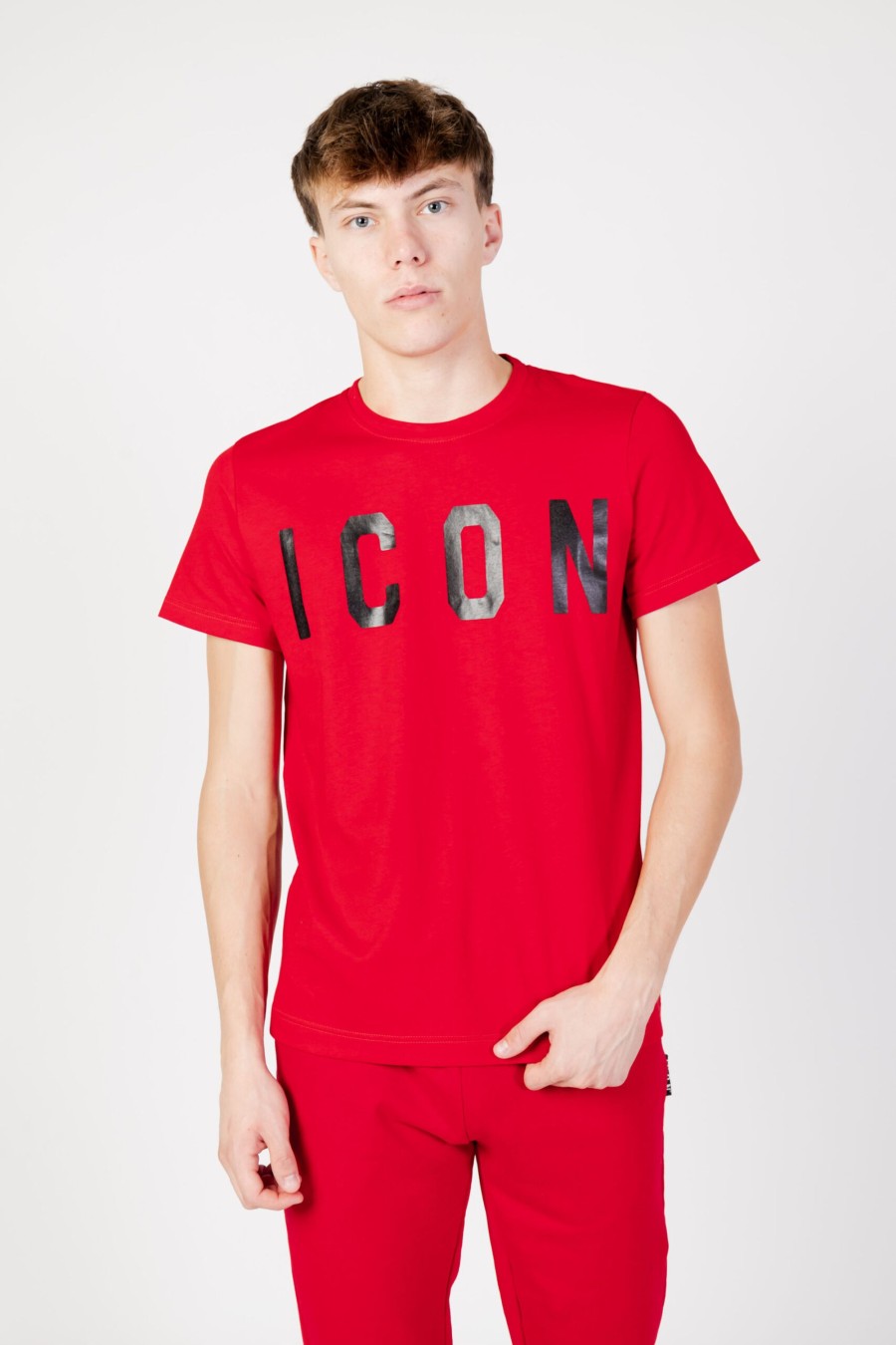 Uomo Icon | T-Shirt Icon Logo Rosso