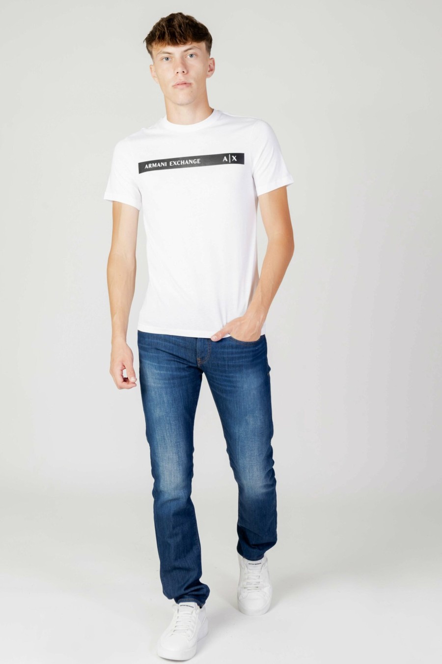 Uomo Armani Exchange | T-Shirt Armani Exchange Bianco