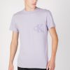 Uomo Calvin Klein | T-Shirt Calvin Klein Ck Chenille Tee Lilla