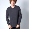 Uomo Jack Jones | Maglia Jack Jones Jjebasic Knit V-Neck Noos Grigio Scuro