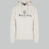 Uomo Aquascutum | Felpa Con Cappuccio Aquascutum Active Big Logo Hoodie Fleece Grigio Chiaro