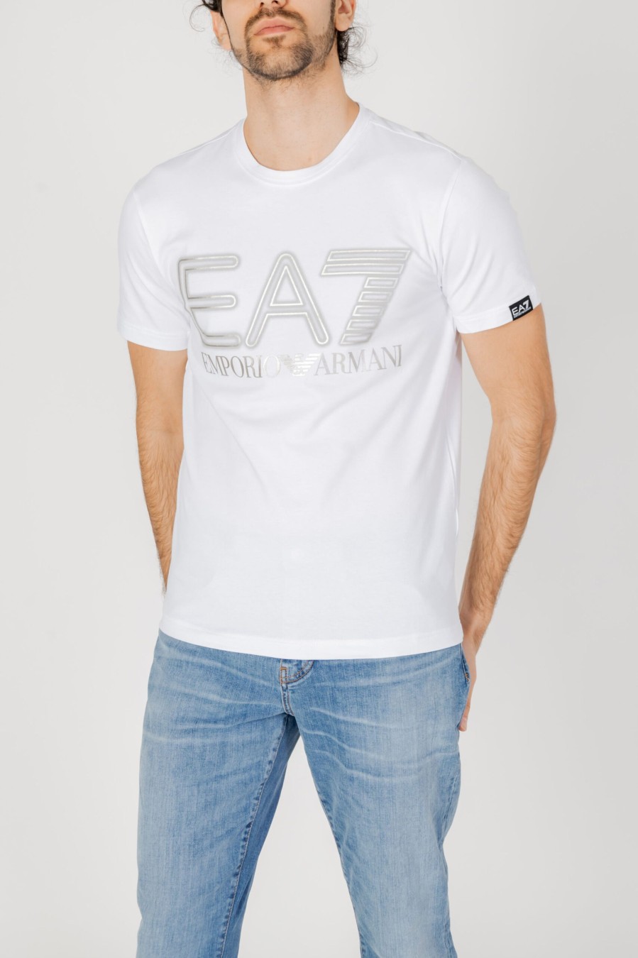 Uomo EA7 | T-Shirt Ea7 Bianco