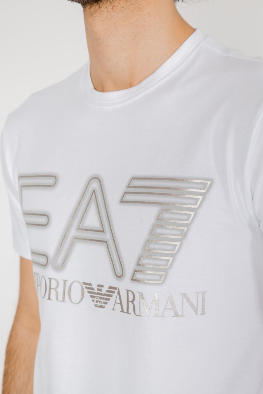 Uomo EA7 | T-Shirt Ea7 Bianco