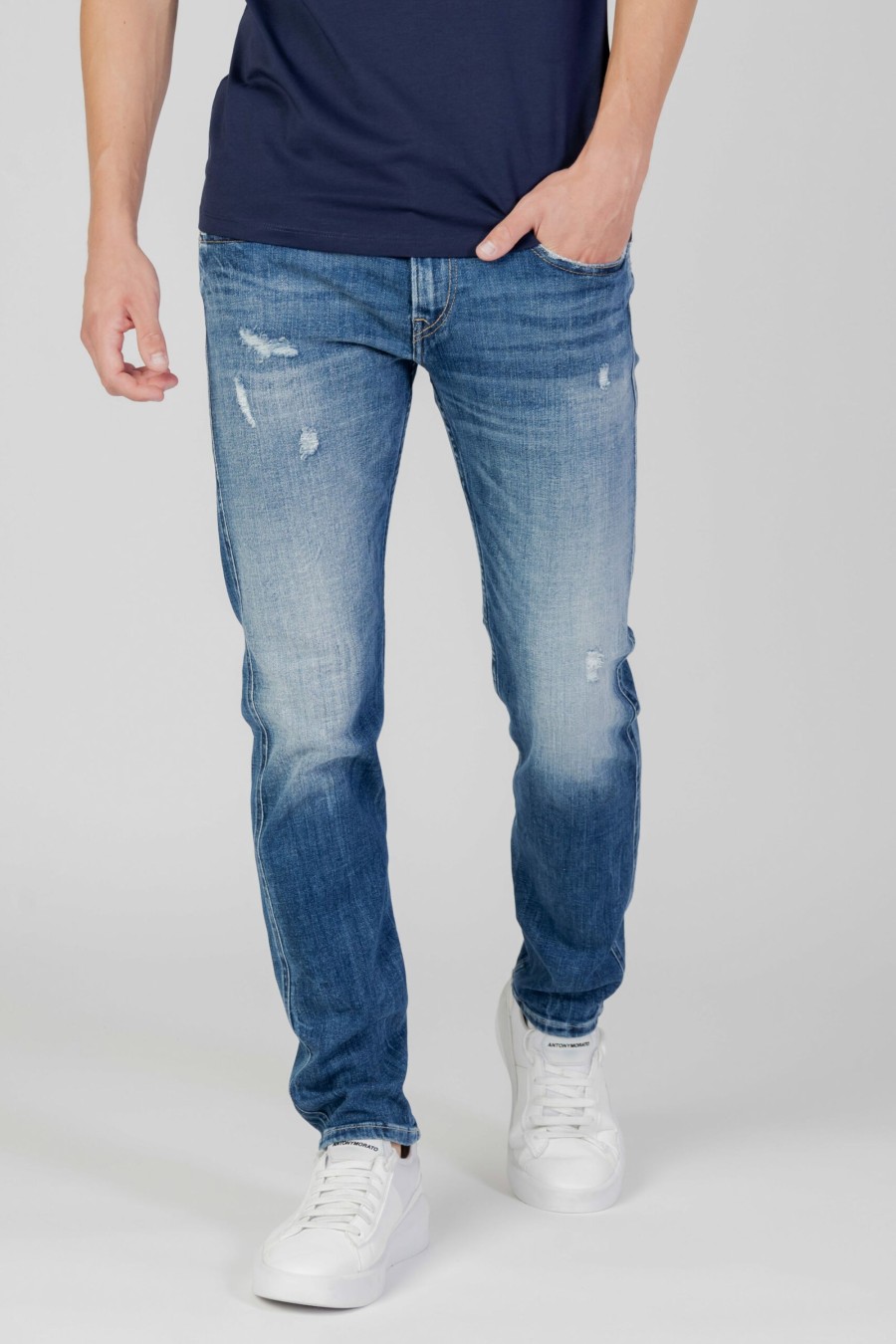 Uomo Replay | Jeans Slim Replay Anbass Denim