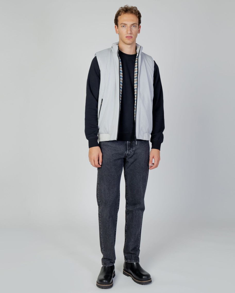 Uomo Aquascutum | Smanicato Aquascutum Active Vest Grigio Chiaro