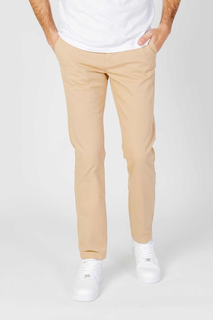 Uomo Tommy Hilfiger | Pantaloni Tapered Tommy Hilfiger Austin Chino Beige